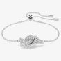 Swarovski Matrix Rhodium Plated White Zirconia Knot Bracelet 5731101