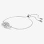 Swarovski Matrix Rhodium Plated White Zirconia Knot Bracelet 5731101