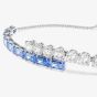 Swarovski Matrix Rhodium Plated Blue & White Zirconia Toggle Bracelet 5732266