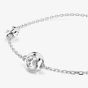 Swarovski Una Rhodium Plated Round White Crystal Bracelet 5732272