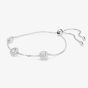 Swarovski Una Rhodium Plated Round White Crystal Bracelet 5732272