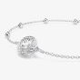 Swarovski Una Rhodium Plated Round White Crystal Bead Toggle Bracelet 5733196