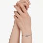 Swarovski Dextera Rhodium Plated Round White Crystal Bangle 5733399