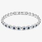 Swarovski Una Angelic Rhodium Plated Blue Crystal Tennis Bracelet 5733401