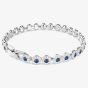 Swarovski Una Angelic Rhodium Plated Blue Crystal Tennis Bracelet 5733401