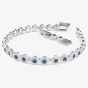 Swarovski Una Angelic Rhodium Plated Blue Crystal Tennis Bracelet 5733401