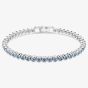 Swarovski Imber Rhodium Plated Blue Crystal Tennis Bracelet 5734239