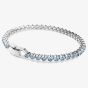 Swarovski Imber Rhodium Plated Blue Crystal Tennis Bracelet 5734239