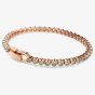Swarovski Imber Rose Gold Tone Plated Black Crystal Tennis Bracelet 5734240