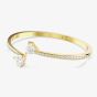 Swarovski Mesmera Gold Tone Plated Double Heart White Zirconia Bangle 5733511
