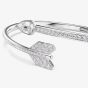 Swarovski Idyllia Rhodium Plated Silver Arrow Bangle 5737264 (M)