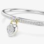 Swarovski Idyllia Mixed Metal Pink Heart Bangle 5737266 (M)