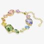 Swarovski Gema Gold Tone Plated Multicoloured Crystal Bracelet 5737453 (M)