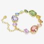 Swarovski Gema Gold Tone Plated Multicoloured Crystal Bracelet 5737453 (M)