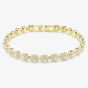Swarovski Una Angelic Gold Tone Plated White Crystal Bracelet 5749386
