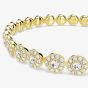 Swarovski Una Angelic Gold Tone Plated White Crystal Bracelet 5749386
