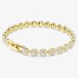 Swarovski Una Angelic Gold Tone Plated White Crystal Bracelet 5749386