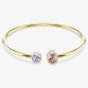 Swarovski Chroma Gold Tone Plated Mixed Cut Crystal Bangle 5738475