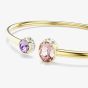 Swarovski Chroma Gold Tone Plated Mixed Cut Crystal Bangle 5738475