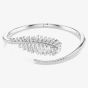 Swarovski Vienna Rhodium Plated Medium Feather Bangle 5754275