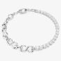 Swarovski Matrix Rhodium Plated S Link Half Tennis Bracelet 5753926