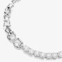 Swarovski Matrix Rhodium Plated S Link Half Tennis Bracelet 5753926
