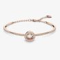 Swarovski Sparkling Dance Clear Crystal Rose Gold Tone Bangle 5497483