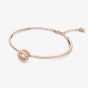 Swarovski Sparkling Dance Clear Crystal Rose Gold Tone Bangle 5497483