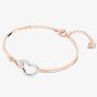 Swarovski Infinity Heart Two Colour White Crystal Bangle 5518869 M