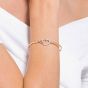 Swarovski Infinity Heart Two Colour White Crystal Bangle 5518869 M