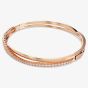 Swarovski Twist Rose Gold Tone Plated Crystal Bangle 5620552