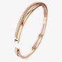 Swarovski Twist Rose Gold Tone Plated Crystal Bangle 5620552