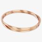 Swarovski Twist Rose Gold Tone Plated Crystal Bangle 5620552