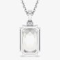 Swarovski Millenia Rhodium Plated Octagon White Crystal Pendant Necklace 5725768