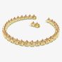 Swarovski Chroma Gold Tone Plated Spike Crystal Necklace 5613679