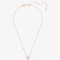 Swarovski Ladies Constella Rose Gold-Plated Halo Necklace 5636272