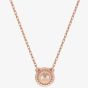 Swarovski Ladies Constella Rose Gold-Plated Halo Necklace 5636272