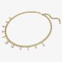 Swarovski Dextera White Mixed Cuts Gold Tone Plated Necklace 5663338