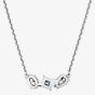 Swarovski Mesmera Blue Mixed Cuts Rhodium Plated Necklace 5668276