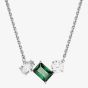 Swarovski Mesmera Green Mixed Cuts Rhodium Plated Necklace 5668278