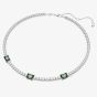 Swarovski Matrix Green Mixed Cuts Rhodium Plated Tennis Necklace 5666168