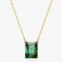 Swarovski Matrix Green Mixed Cuts Gold Tone Plated Necklace 5677141