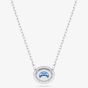 Swarovski Constella Blue Oval Cut Rhodium Plated Necklace 5671809