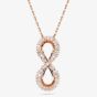 Swarovski Hyperbola Rose Gold Plated Inifinity Pendant Necklace 5677623