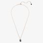 Swarovski Rose Gold Plated Black Swan Pendant Necklace 5678046