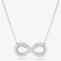 Swarovski Hyperbola Rhodium Plated White Infinity Necklace 5679434