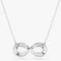 Swarovski Hyperbola Rhodium Plated White Infinity Necklace 5679434