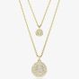 Swarovski Meteora Gold Tone Plated Layered Pendant Necklace 5683442