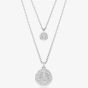 Swarovski Meteora Rhodium Plated Layered Pendant Necklace 5684244