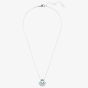 Swarovski Idyllia Rhodium Plated Blue Crystal Shell Necklace 5689195